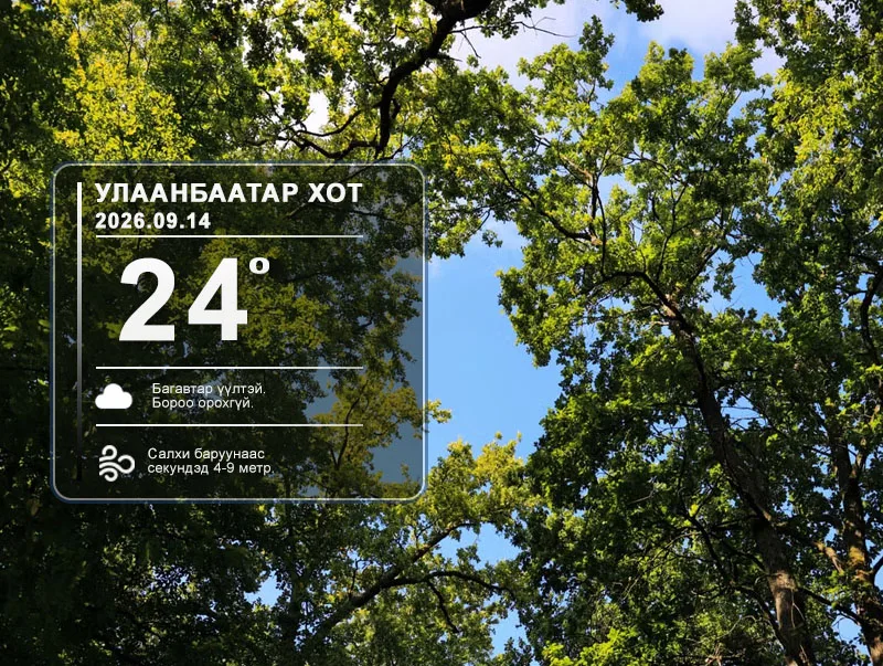 ЦАГ АГААР: Улаанбаатарт өдөртөө 24 хэм дулаан