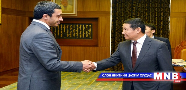 Ерөнхий сайд Н.Алтанхуягт Арабын Нэгдсэн Эмират улсын Гадаад хэргийн сайд Шейх Абдулла бин Зайд Аль Нахъян бараалхав