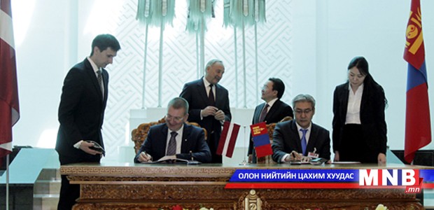Mongolia and Latvia Signed Agreements