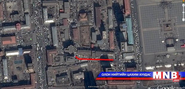 Жи Мобайлын төв байрнаас Бодь цамхаг хүртэлх замын хөдөлгөөнийг түр хаана