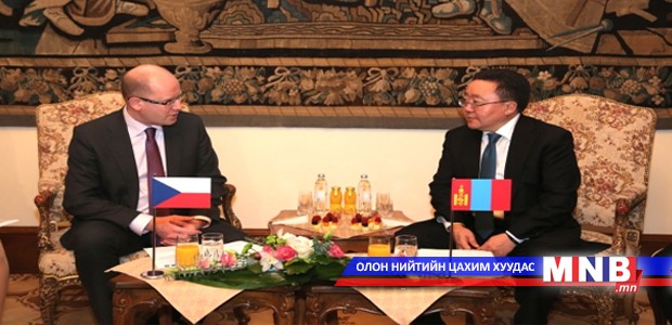 Монгол Улсын Ерөнхийлөгч Ц.Элбэгдорж Чехийн Ерөнхий сайдыг хүлээн авч уулзав