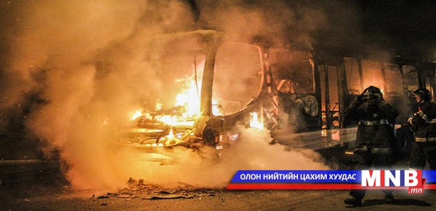 Автобус шатааж долоон хүний аминд хүрчээ