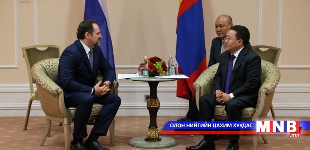 Minister of Natural Resources and Environment of Russia Sergey Yefimovich Donskoi Pays Courtesy Call on President Elbegdorj