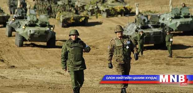 Монгол, орос цэргүүдийн хамтарсан сургуулилт өндөрлөжээ