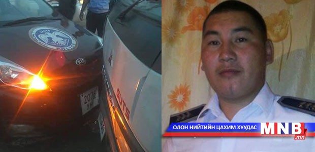 Эргүүлийн цагдаа жолоочгүй өнхөрч явсан машиныг мөргөж зогсоожээ