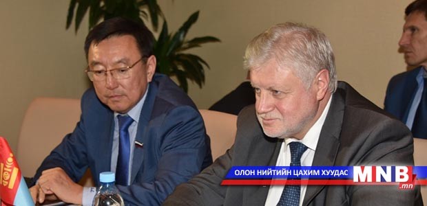 Leader of "A Just Russia" S.Donskoy pays courtesy call on Speaker of Parliament Z.Enkhbold