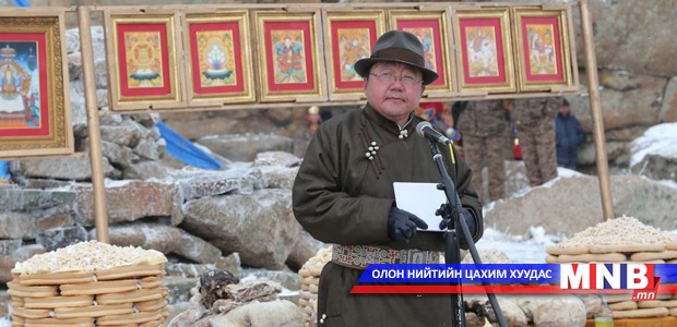 Ерөнхийлөгч Ц.Элбэгдорж Төрийн тахилгат Богдхан уулын тэнгэрийг тайх ёслолд оролцов