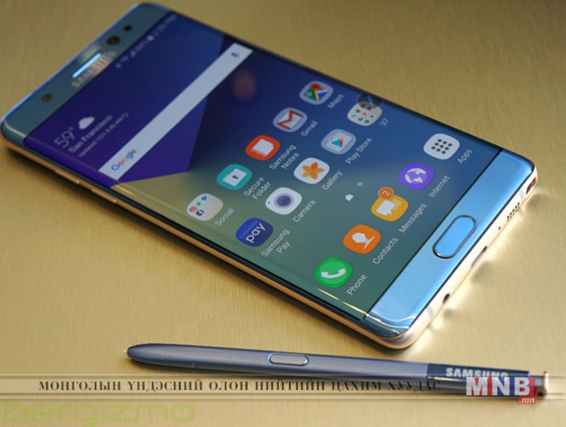 Дахин засварласан "Galaxy note 7" гар утсыг зах зээлд гаргахаар төлөвлөж байна