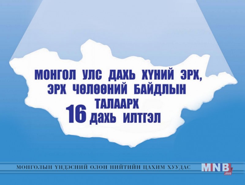 Монгол Улс дахь хүний эрх, эрх чөлөөний байдлын талаарх 16 дахь илтгэл