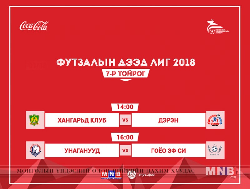 “Кола лиг-2017” Футзаалын дээд лигийн тэмцээн /Хангарьд : Дэрэн/