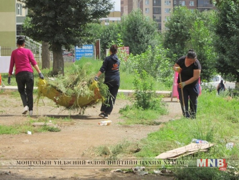69.752 м.кв талбайн хөл газрын ургамлыг цэвэрлэв