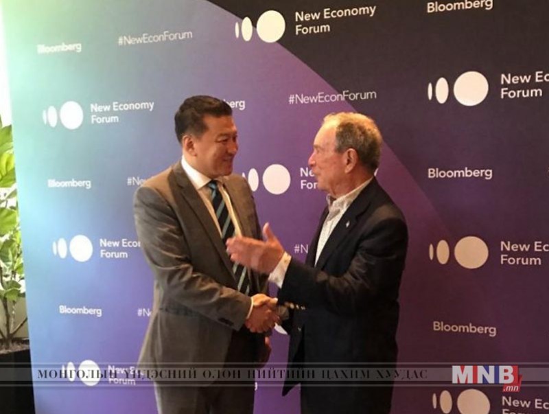 Элчин сайд Т.Лхагвадорж "Bloomberg New Economic Forum" арга хэмжээнд оролцож байна