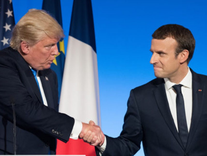 Дональд Трамп, Эммануэль Макрон нар хэвлэлийн хурал хийлээ