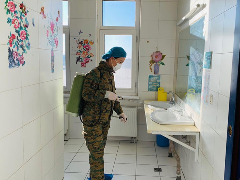 Өмнөговь аймгийн ЗӨСТ томуу, томуу төст өвчнөөс сэргийлэх халдваргүйтгэл хийлээ