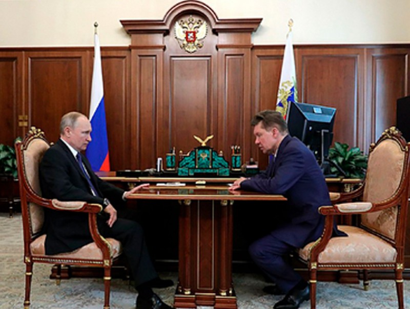 ОХУ-ын Ерөнхийлөгч В.В.Путин “Газпром” НХН-ийн Удирдах зөвлөлийн дарга А.Б.Миллерийг хүлээн авч уулзав