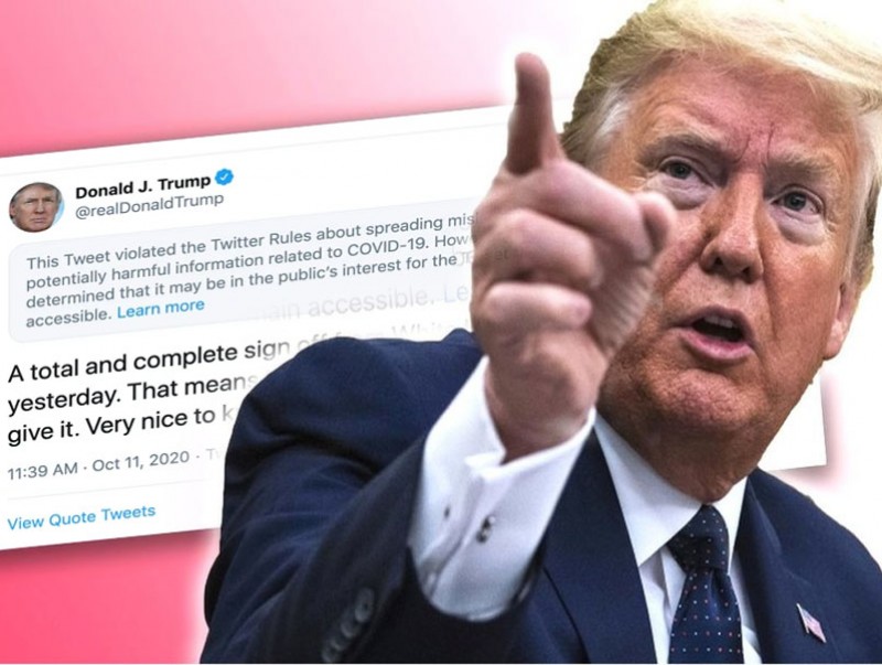 Твиттер Доналд Трампын дархлаатай холбоотой жиргээг идэвхгүй болгожээ