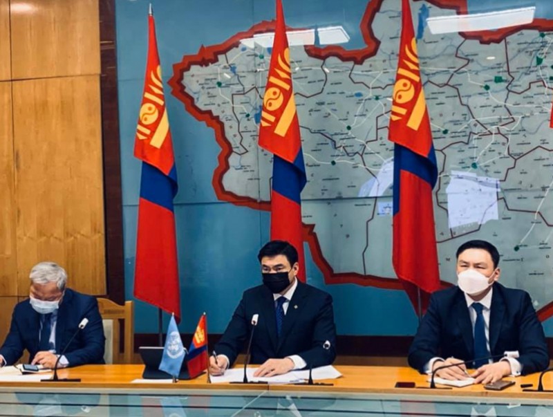 Шадар сайд С.Амарсайхан, Монгол Улс дахь НҮБ-ын суурин зохицуулагч Тапан Мишра нар цахим уулзалт хийв