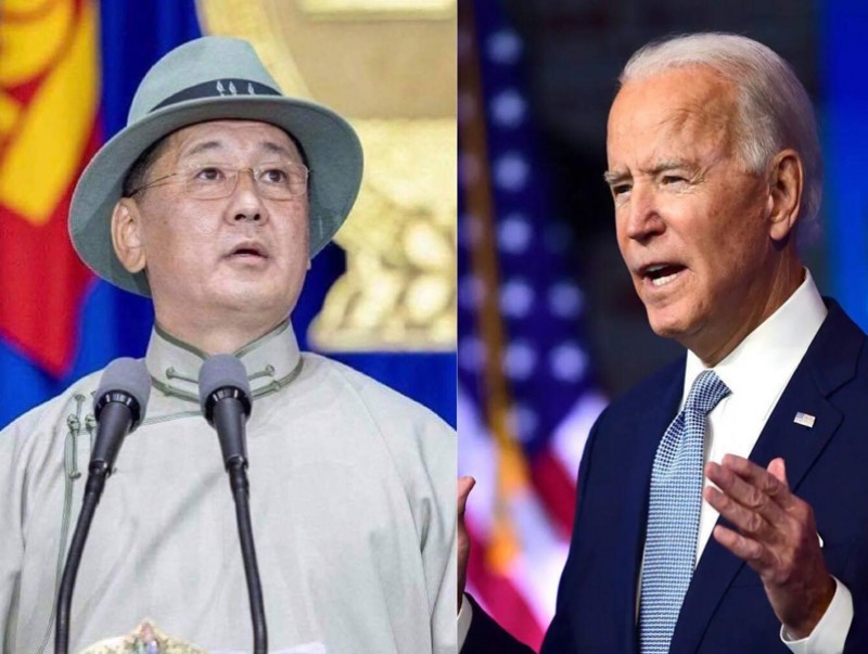 Монгол Улсын Ерөнхийлөгч У.Хүрэлсүхэд АНУ-ын Ерөнхийлөгч Жо Байден баяр хүргэж, баярын цахилгаан илгээлээ