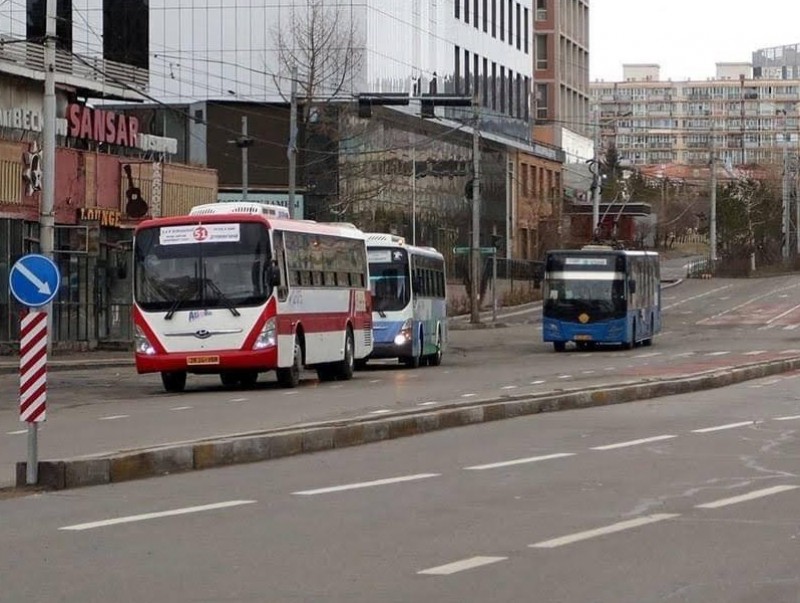 Уртасгасан цагаар зорчиж буй нийтийн тээврийн чиглэлийн маршрут