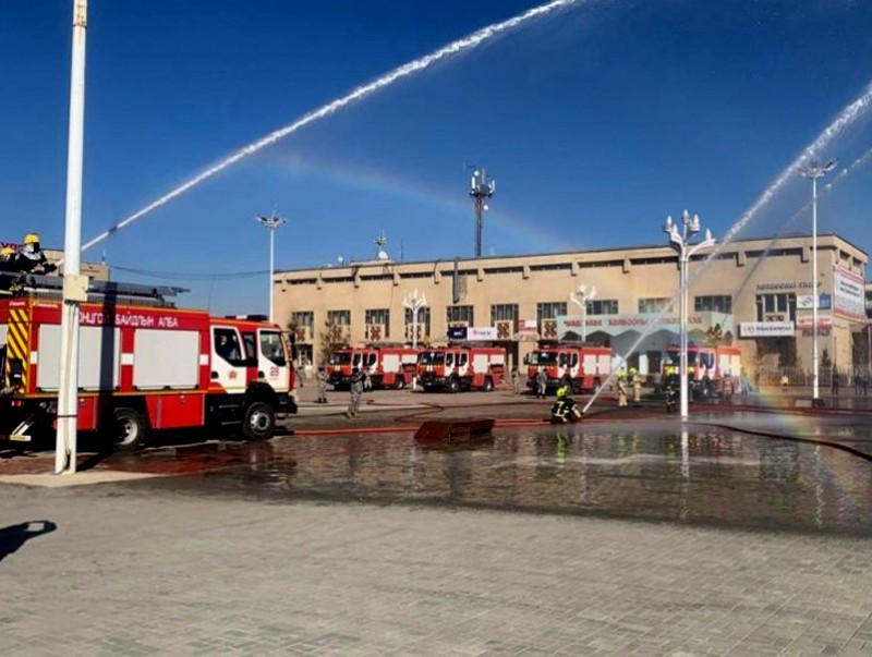 Гал түймэр унтраах үндсэн албаны шинэ автомашинуудыг зүгшрүүлэх дадлага хийлээ