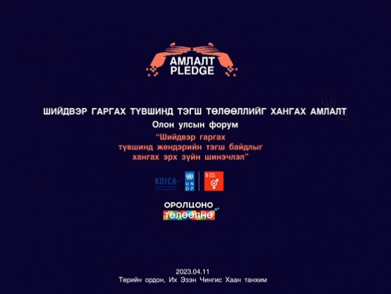 "Шийдвэр гаргах түвшинд тэгш төлөөллийг хангах амлалт" Олон улсын форум эхэллээ