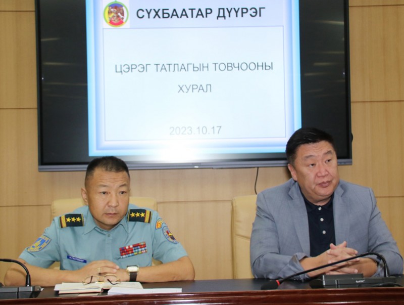 Сүхбаатар дүүргийн Цэрэг татлагын товчоо хуралдлаа