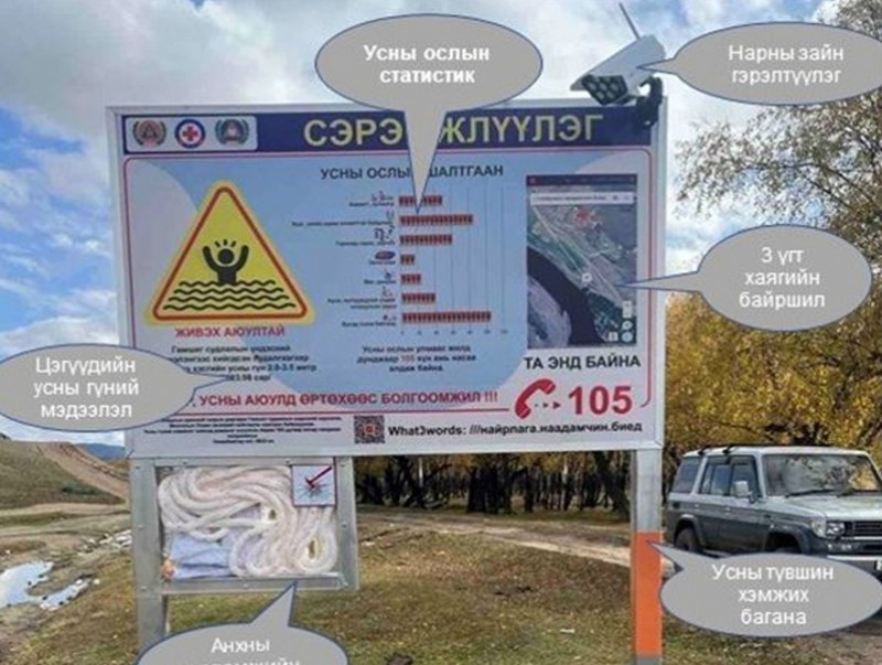 Туул голын эрсдэлтэй 10 цэгт мэдээллийн самбар байршууллаа