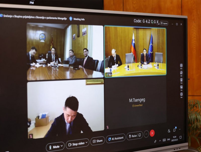 Монгол-Словенийн парламентын бүлгийн дарга нар цахим уулзалт хийлээ