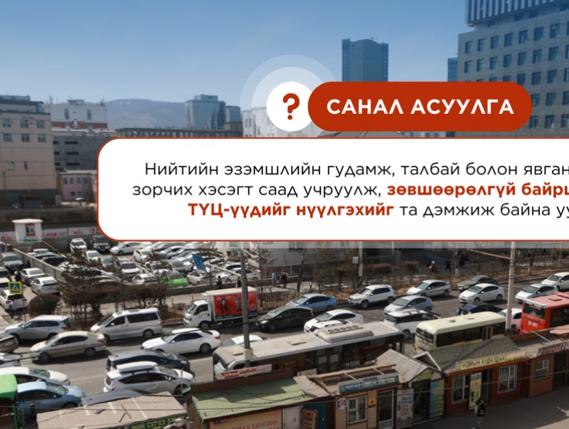 Зөвшөөрөлгүй ТҮЦ-үүдийг нүүлгэх эсэх талаар иргэдээс санал авч байна