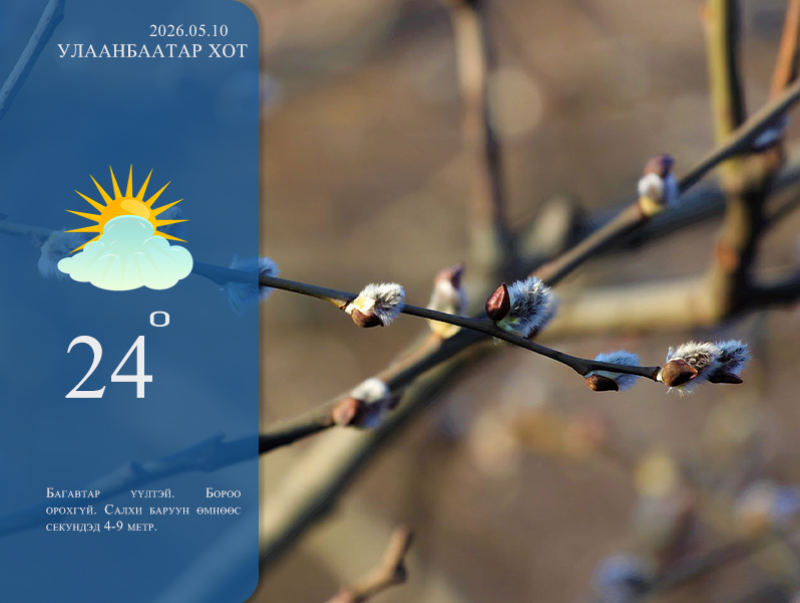 ЦАГ АГААР: Улаанбаатарт өдөртөө 24 хэм дулаан