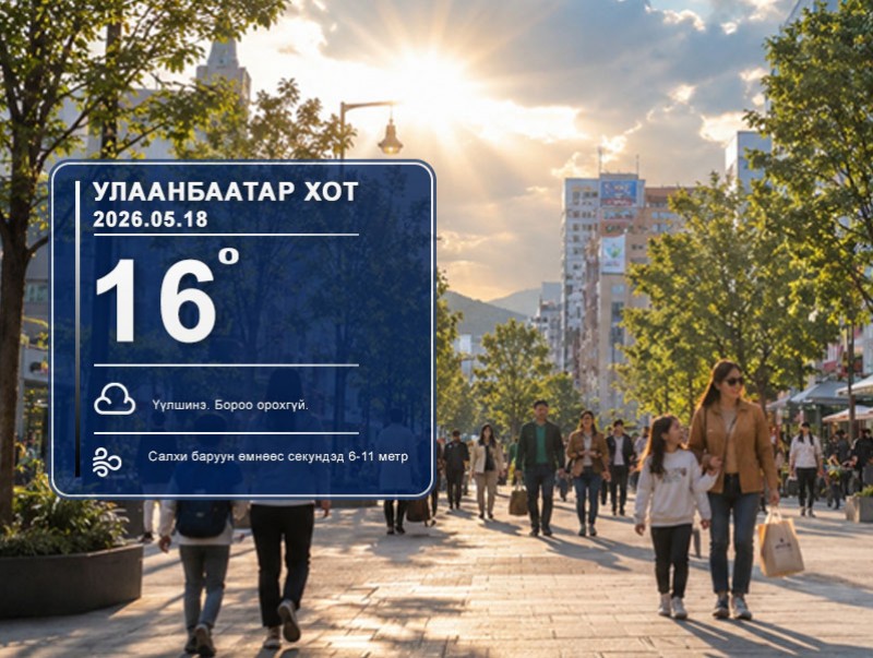 ЦАГ АГААР: Өнөөдөр нутгийн хойд хэсгээр бороо, нойтон цас орно