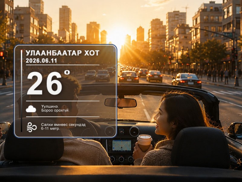 ЦАГ АГААР: Улаанбаатарт өдөртөө 26 хэм дулаан