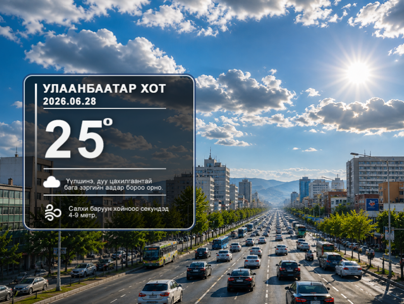 ЦАГ АГААР: Улаанбаатарт өдөртөө 25 хэм дулаан