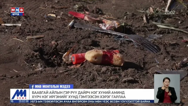 Баавгай айлын гэр рүү дайрч нэг хүний аминд хүрч нэг иргэнийг хүнд гэмтээсэн хэрэг гарлаа
