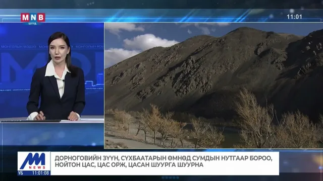 Дорноговийн зүүн, Сүхбаатарын өмнөд сумдын нутгаар бороо, нойтон цас, цас орж, цасан шуурга шуурна